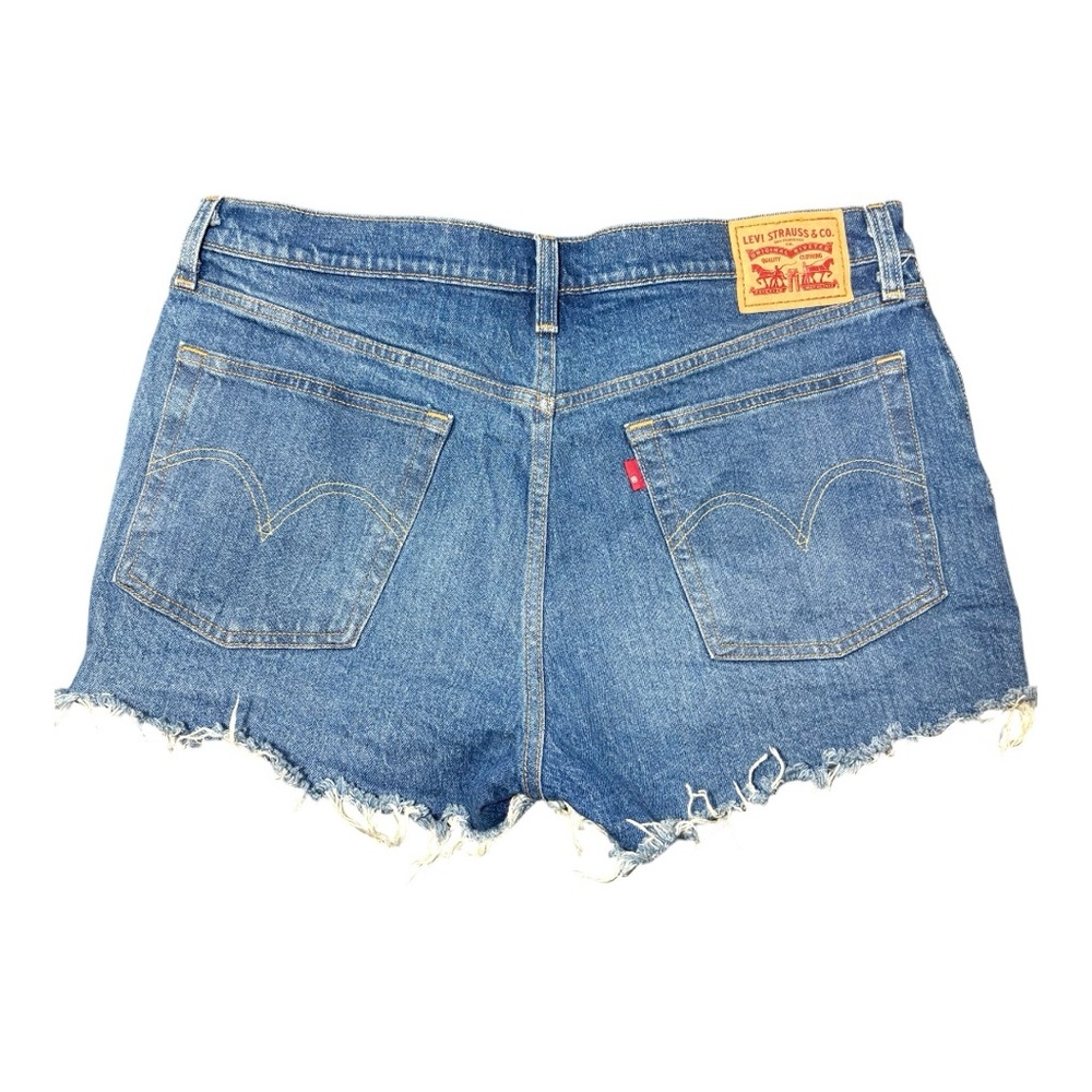 LEVI’S 501 Button-Fly Cut Off Denim Blue Shorts - Picture 2 of 7